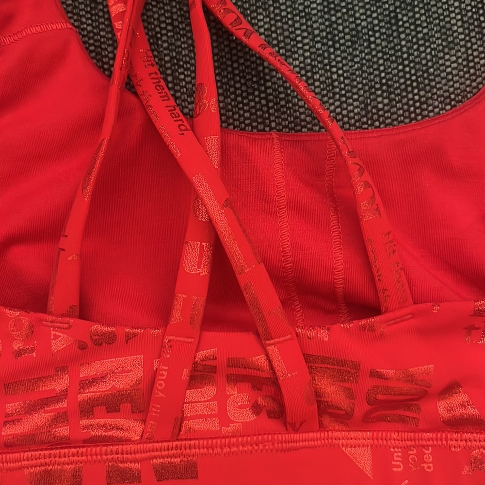 Like New Lululemon Energy Bra 20 YR LIMITED  Edition Manifesto Sport Bra - Picture 8 of 9